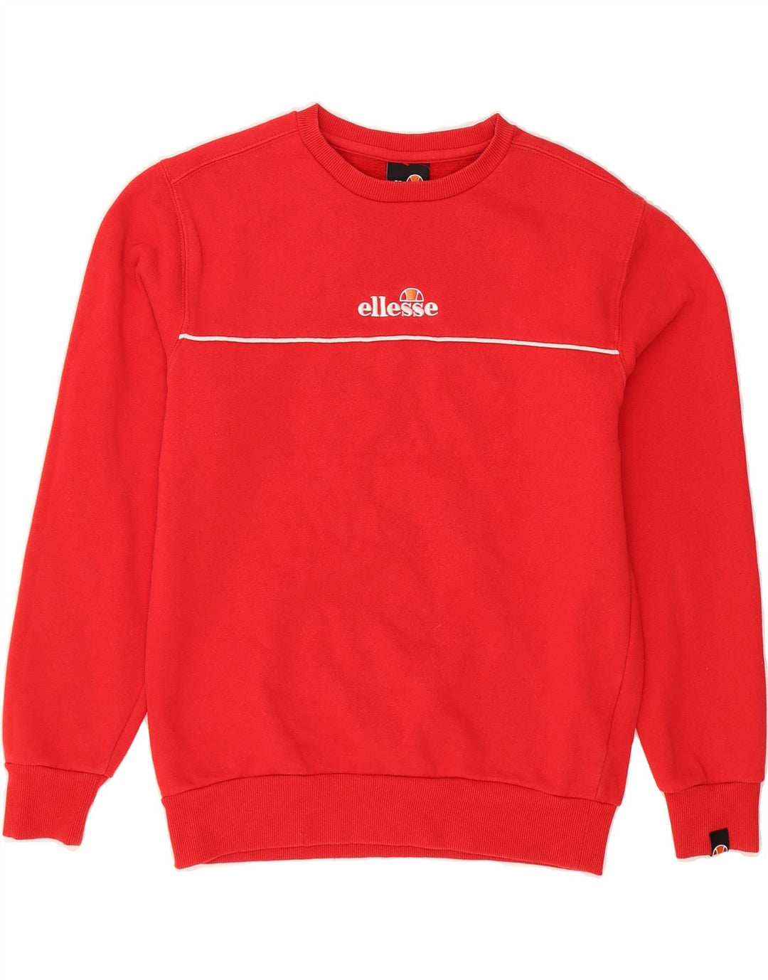 ELLESSE Womens Oversized Sweatshirt Jumper UK 10 Small Red Cotton Vintage Ellesse and Second-Hand Ellesse from Messina Hembry 