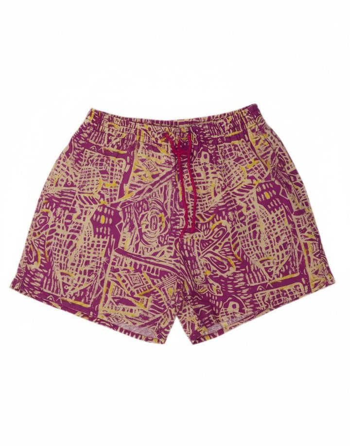 VINTAGE Boys Swimming Shorts 13-14 Years Large Multicoloured Geometric