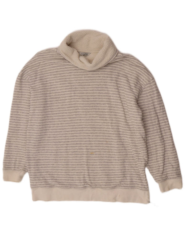 Pulover Jumper pentru femei cu gât rulat Joules UK 12 Medium Grey Pinstripe