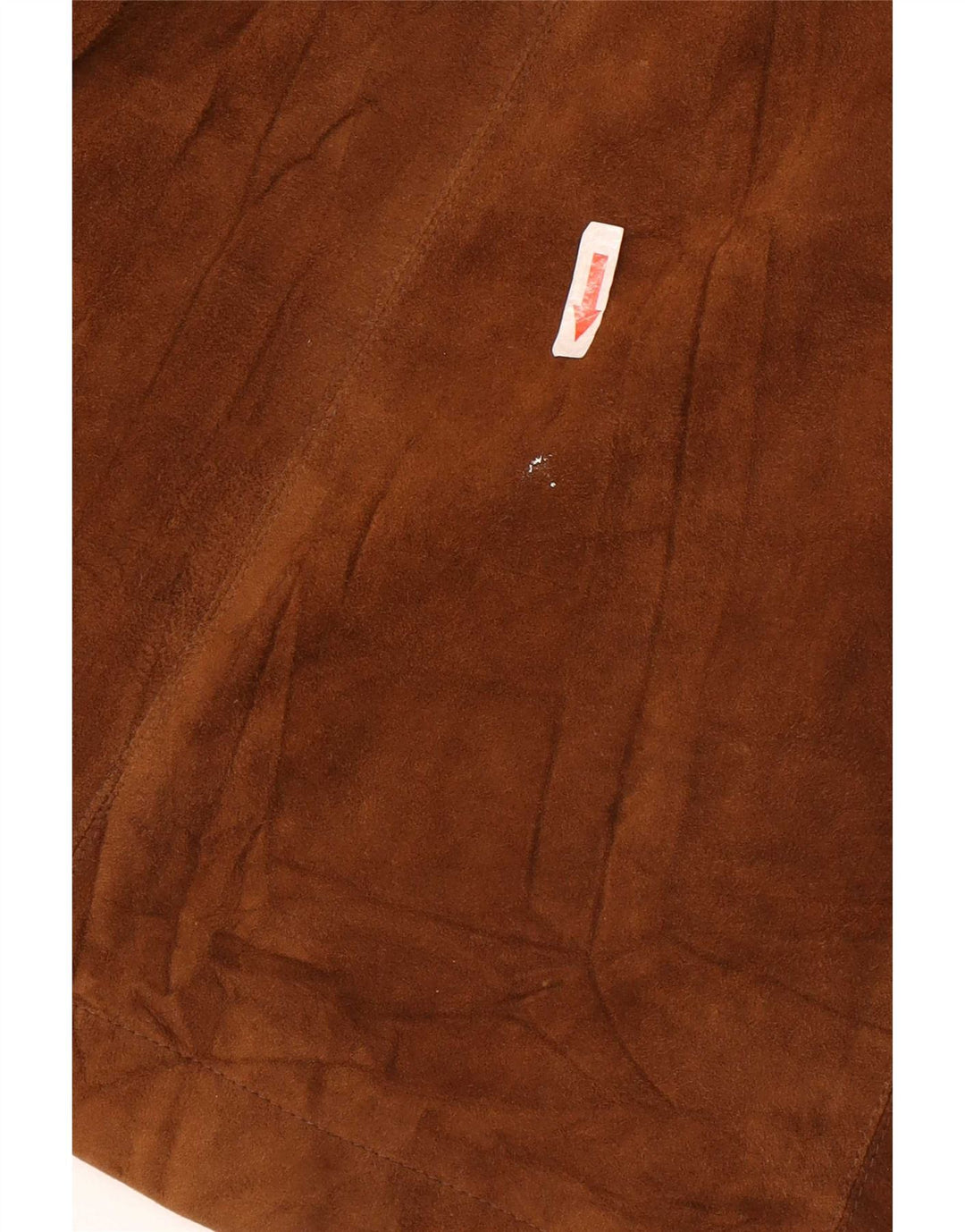 Jachetă vintage pentru femei cu paragate cu 1 nasture din piele intoarsa, UK 10, maro mic