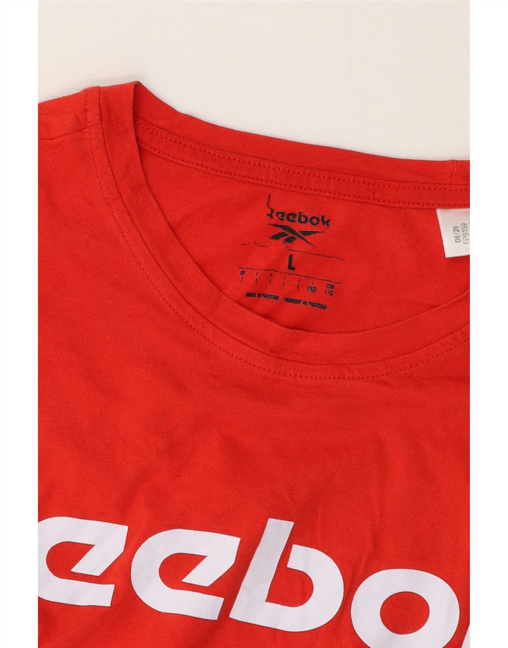 Tricou grafic Reebok pentru bărbați Top mare bumbac roșu