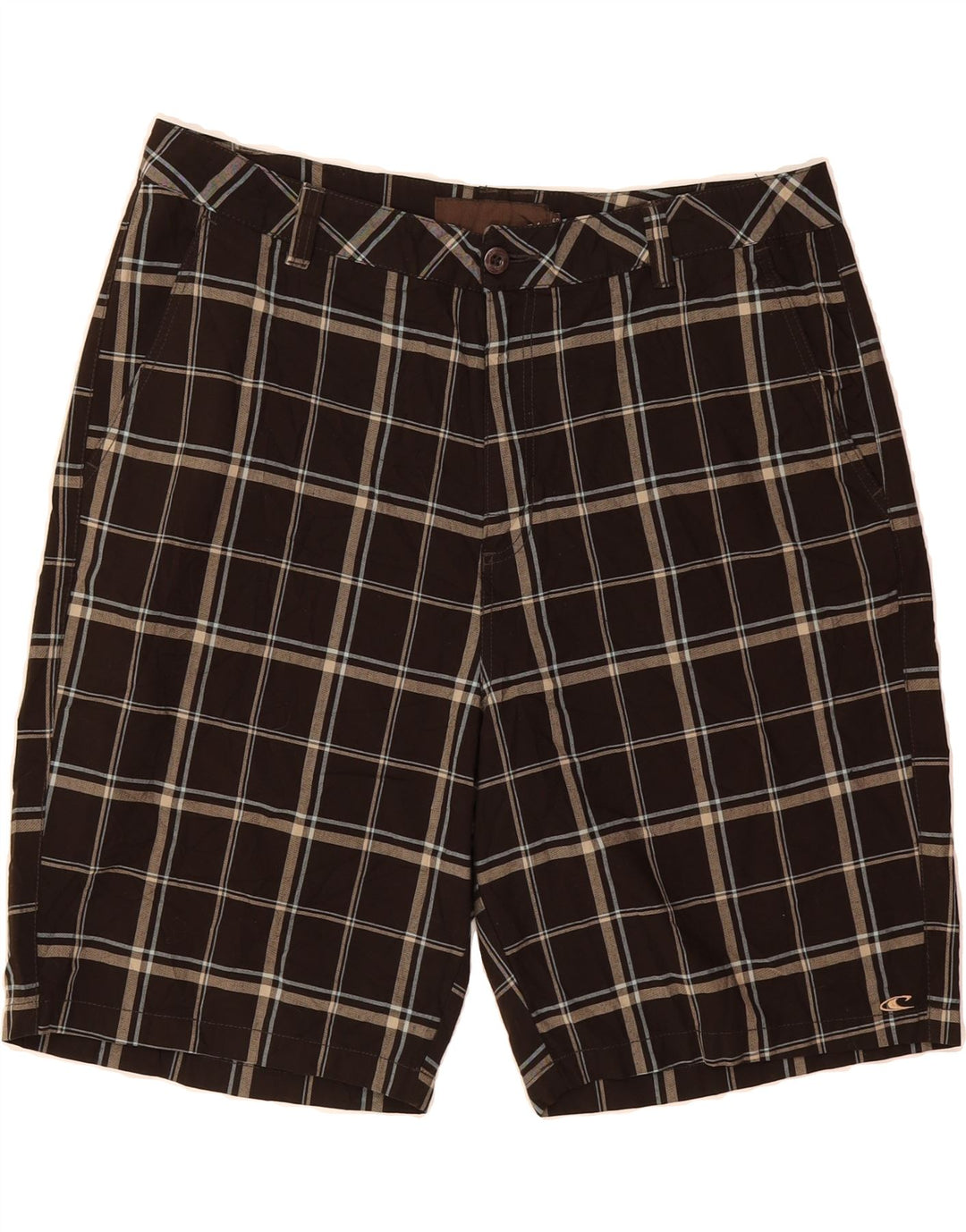 O'NEILL Mens Chino Shorts W40 XL  Brown Check Polyester Vintage O'Neill and Second-Hand O'Neill from Messina Hembry 