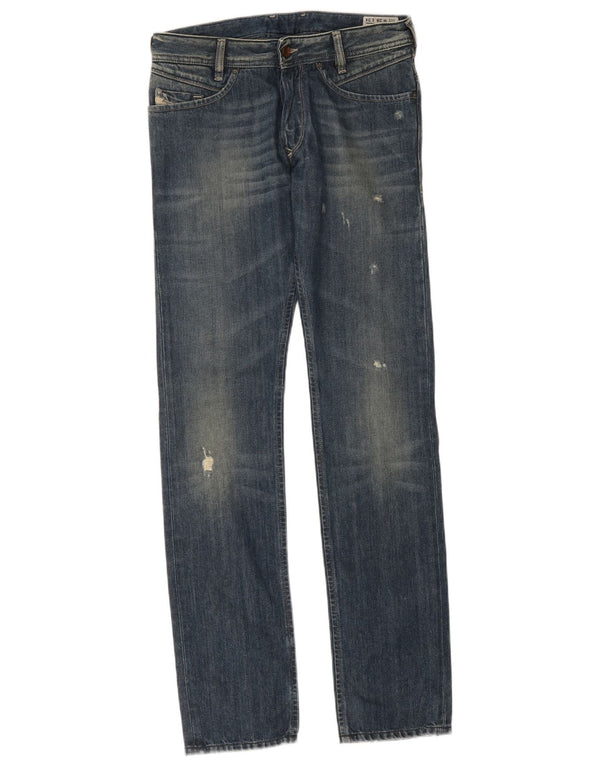 Jeans slim pentru bărbați Diesel Poiak Distressed W28 L34 Bumbac albastru