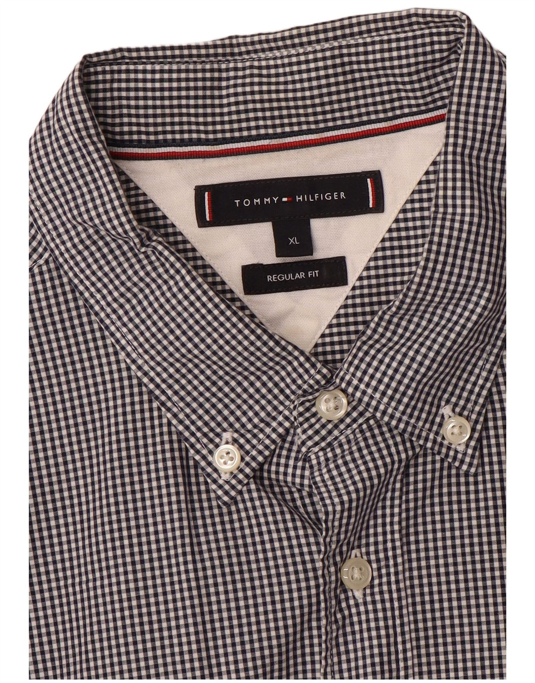 Cămașă TOMMY HILFIGER pentru bărbați, cu croială regulată, XL, gri Vichy