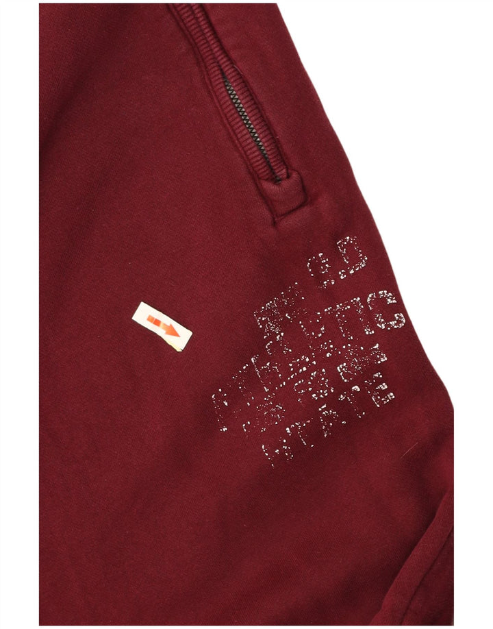 SUPERDRY Pantaloni de trening grafic pentru bărbați Pantaloni de jogging, bumbac mediu burgundă