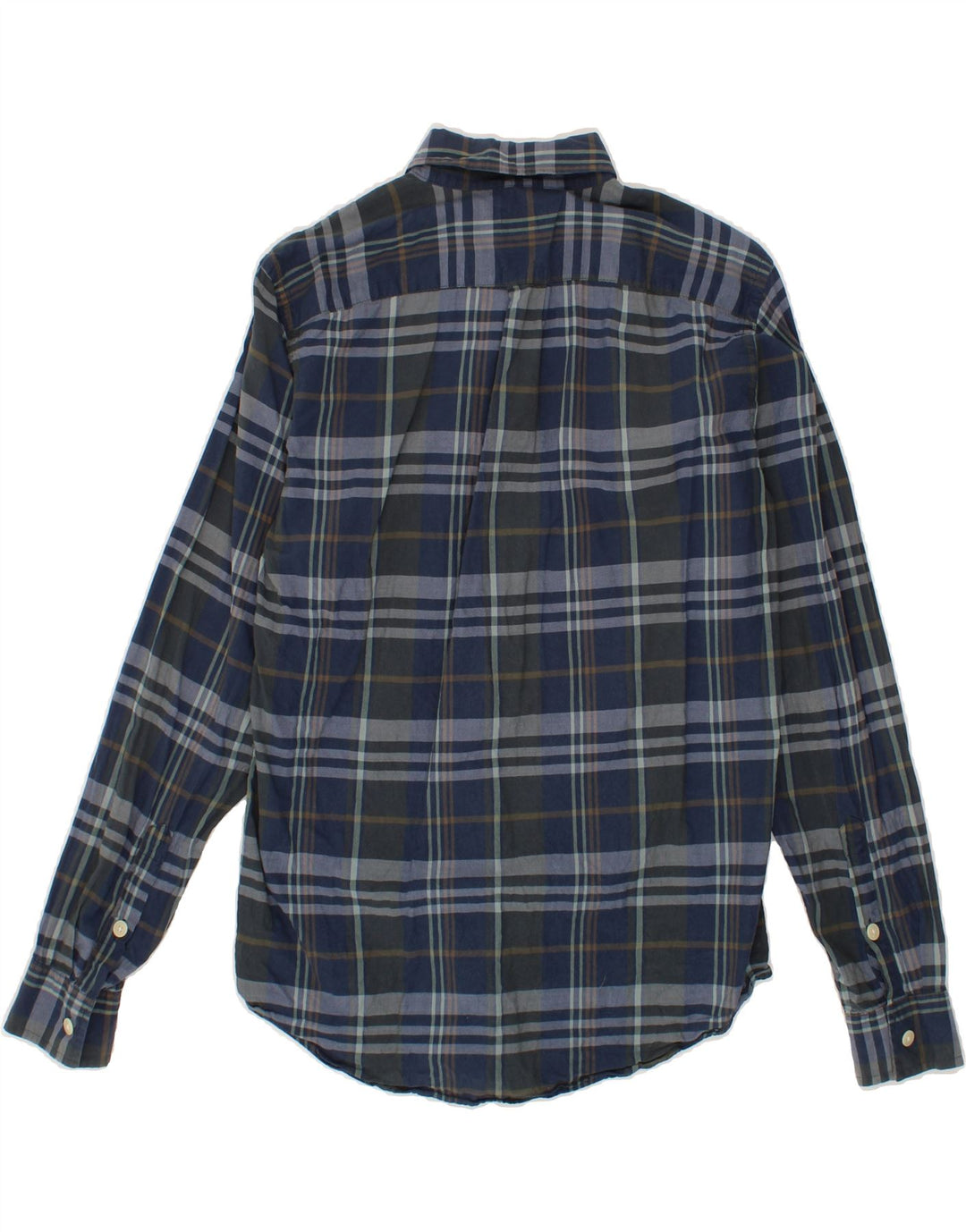 J. CREW Mens Shirt Small Navy Blue Check Cotton Vintage J. Crew and Second-Hand J. Crew from Messina Hembry 