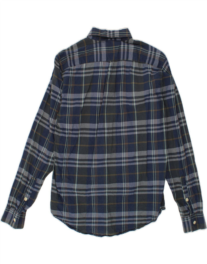 J. CREW Mens Shirt Small Navy Blue Check Cotton Vintage J. Crew and Second-Hand J. Crew from Messina Hembry 