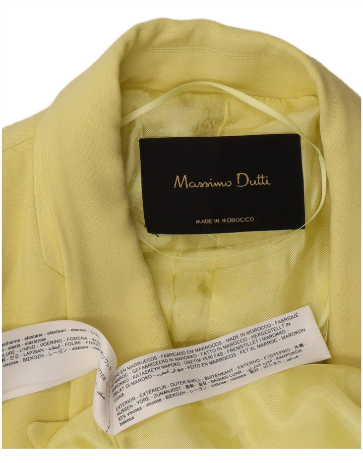 Palton Massimo Dutti pentru femei EU 42 Viscoză mare galbenă