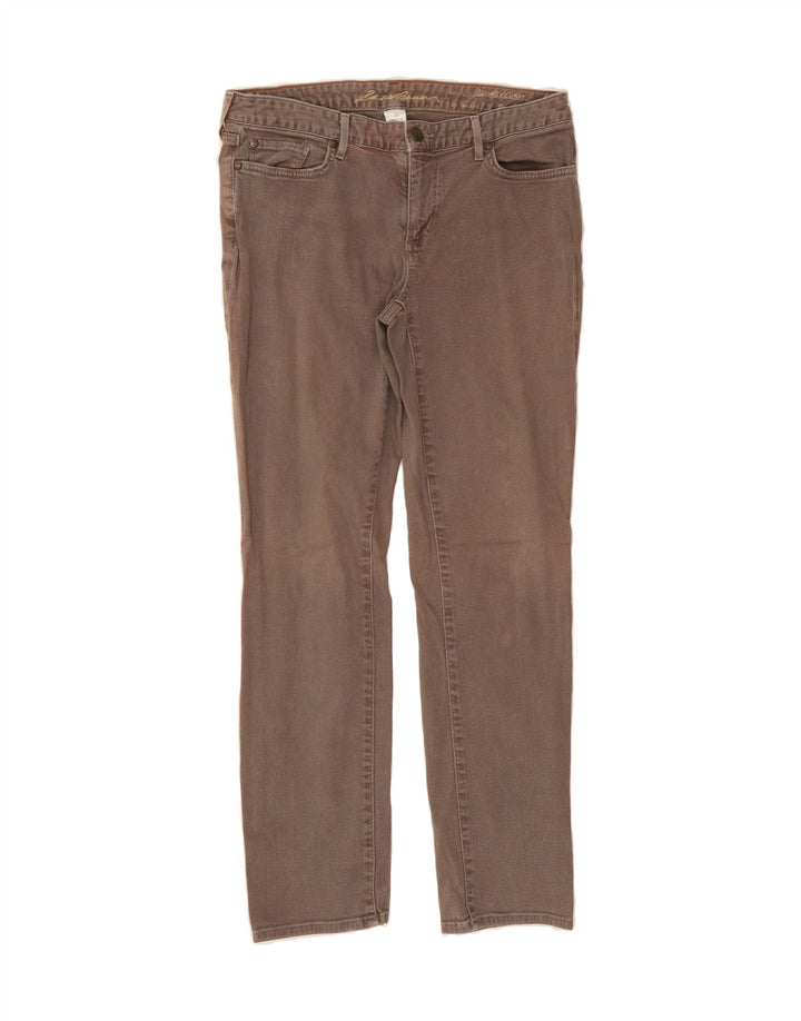EDDIE BAUER Womens Slightly Curvy Slim Jeans US 10 Large W34 L30 Brown Vintage Eddie Bauer and Second-Hand Eddie Bauer from Messina Hembry 