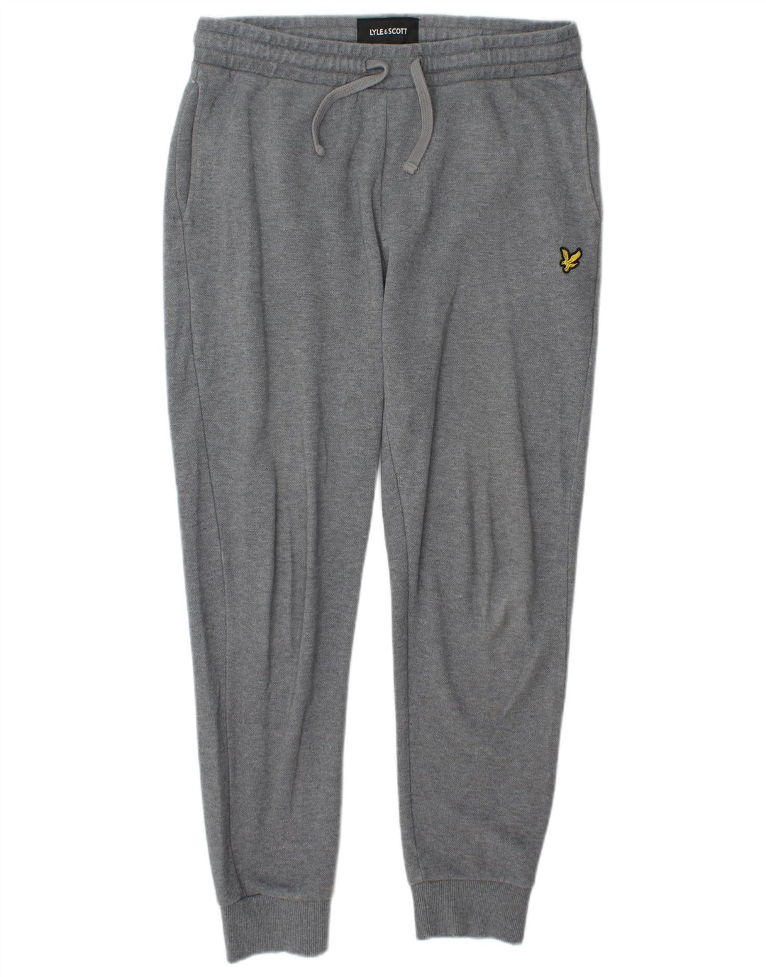 Lyle & Scott Pantaloni de trening pentru bărbați Joggeri din bumbac gri mediu