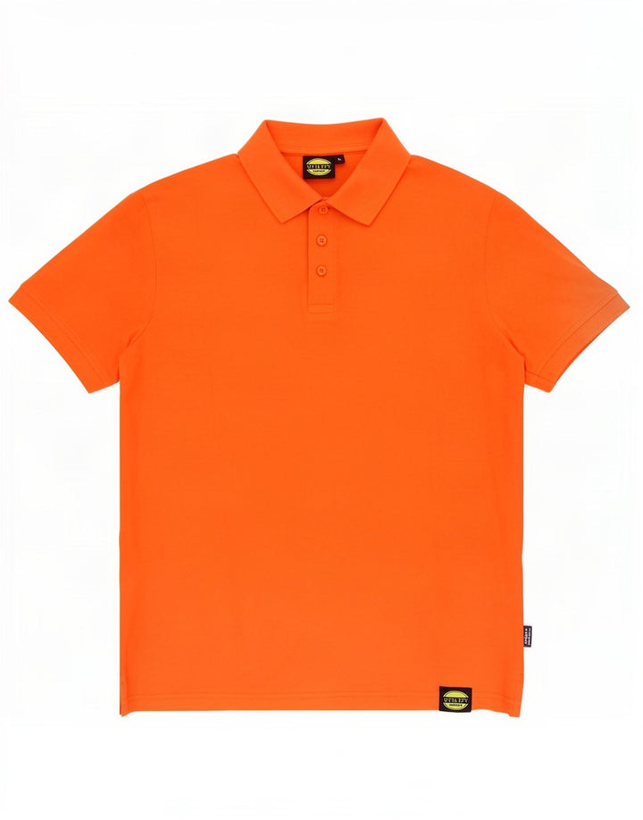 Tricou polo pentru bărbați Diadora, bumbac portocaliu mediu