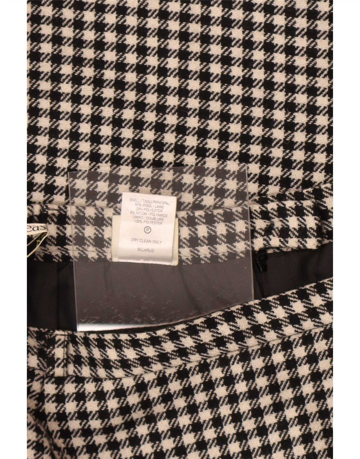 Fusta midi pentru femei Eastex UK 14 Medium W30 Lână neagră cu picior de gală