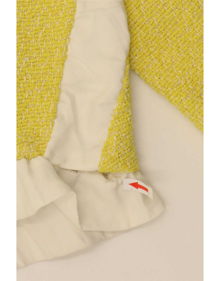 Jachetă Blazer pentru femei cu fermoar complet Zara UK 14 Medium Yellow Colorblock