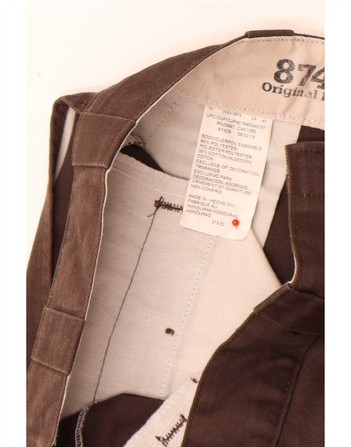Pantaloni chino 874 drepti pentru bărbați Dickies L31 L32 Poliester maro
