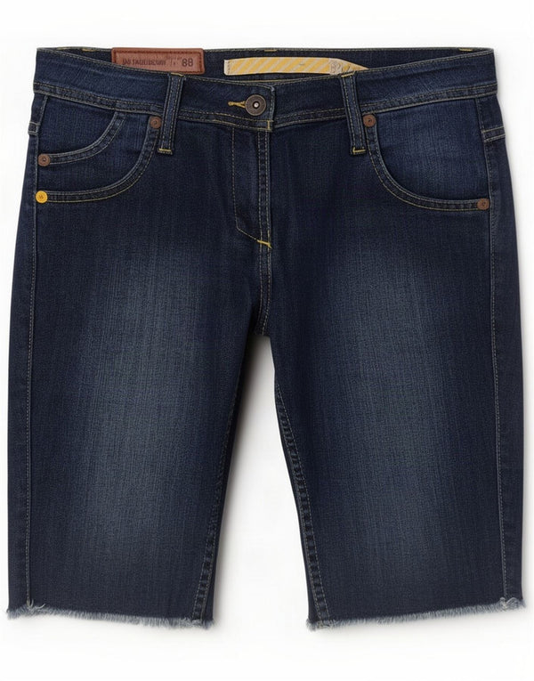 Short denim pentru femei Fat Face UK 10 Small W32 Bleumarin Bumbac