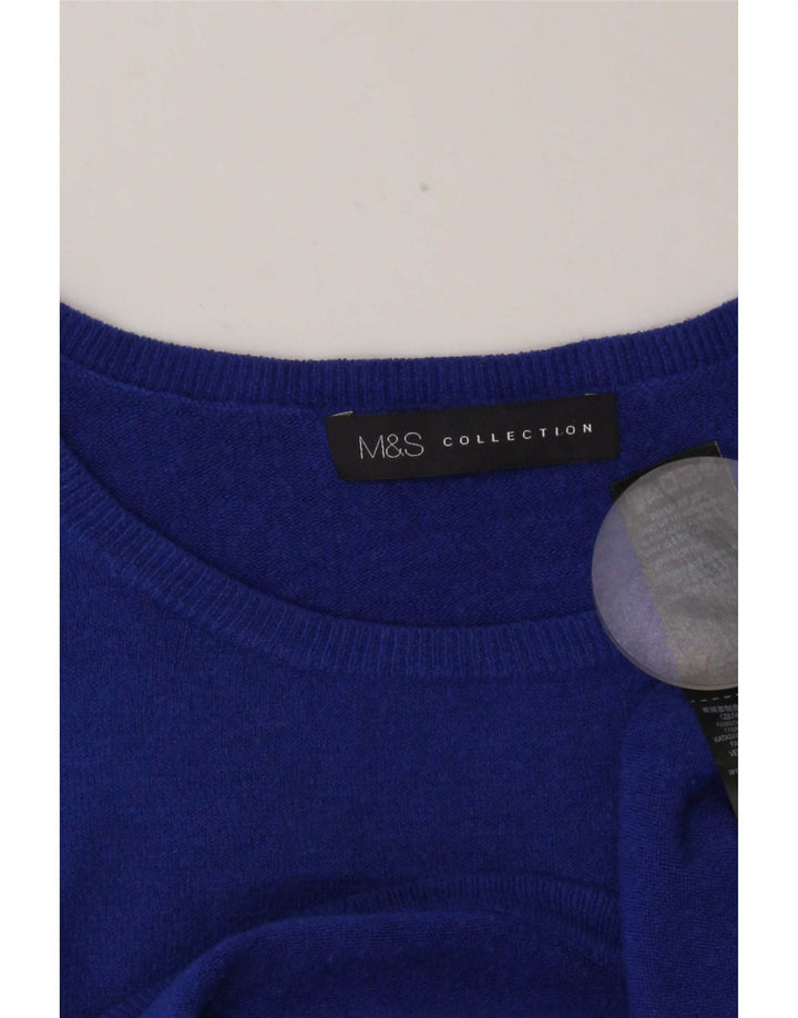 Marks & Spencer Pulover supradimensionat pentru femei cu gât de barcă UK 10 Small Blue