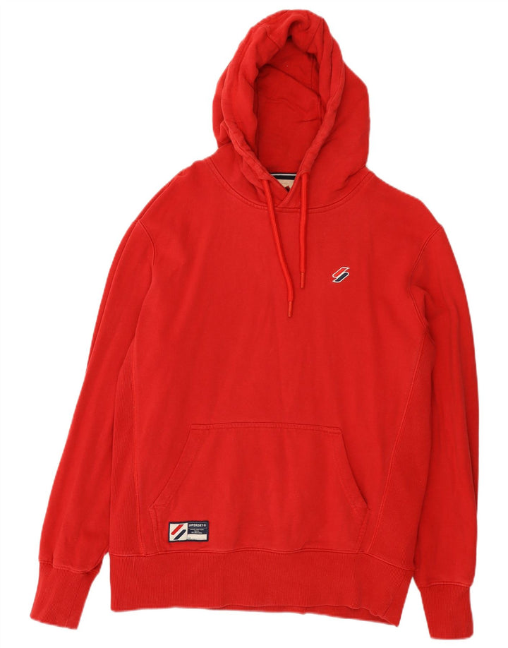 Pulover Superdry pentru bărbați, bumbac roșu mediu