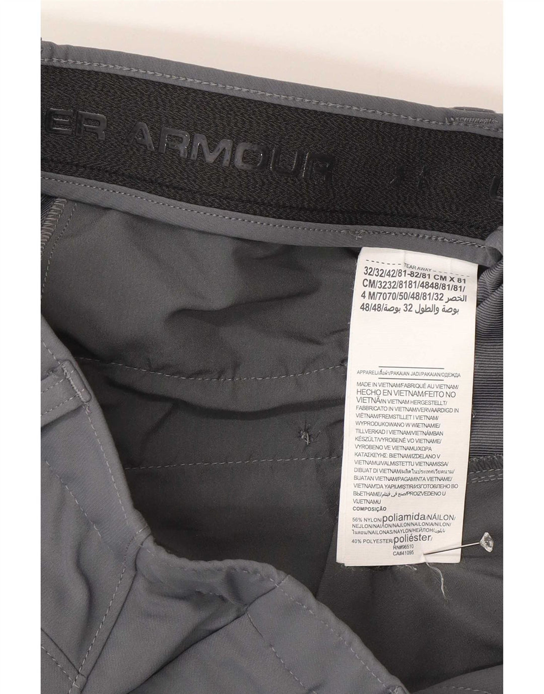 Pantaloni chino drepti pentru bărbați Under Armour W32 L32 poliamidă gri