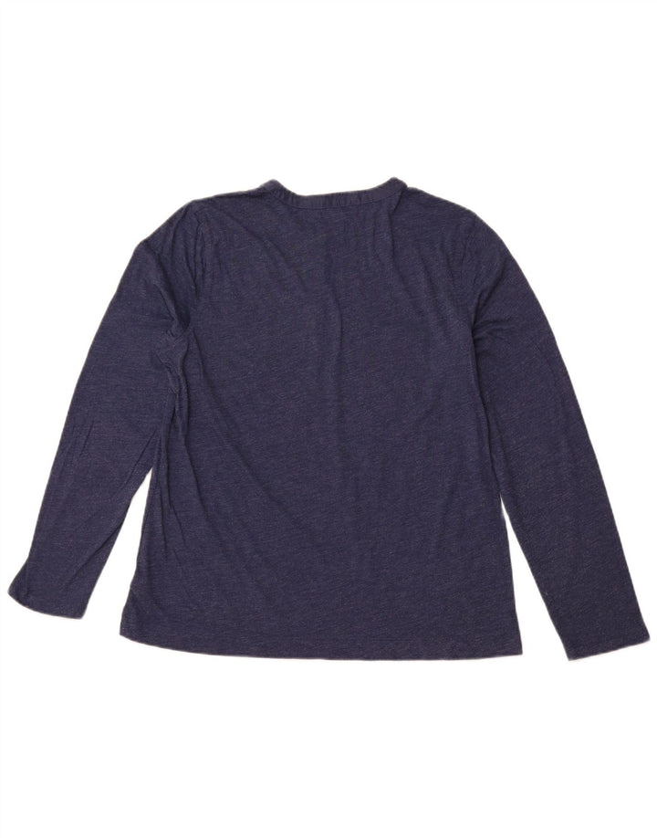Top pentru femei CHAPS cu mânecă lungă UK 16 mare, albastru bleumarin, bumbac