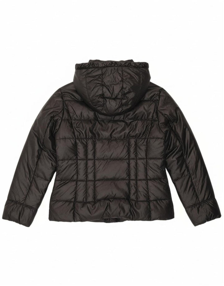 HENRY COTTONS Womens Hooded Padded Jacket IT 52 XL Black Polyamide