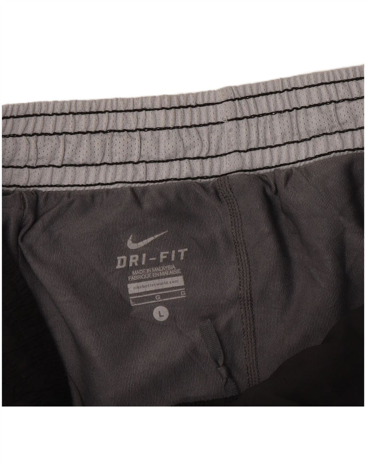 Pantaloni scurti sport NIKE pentru femei UK 14, mari, negru, color block