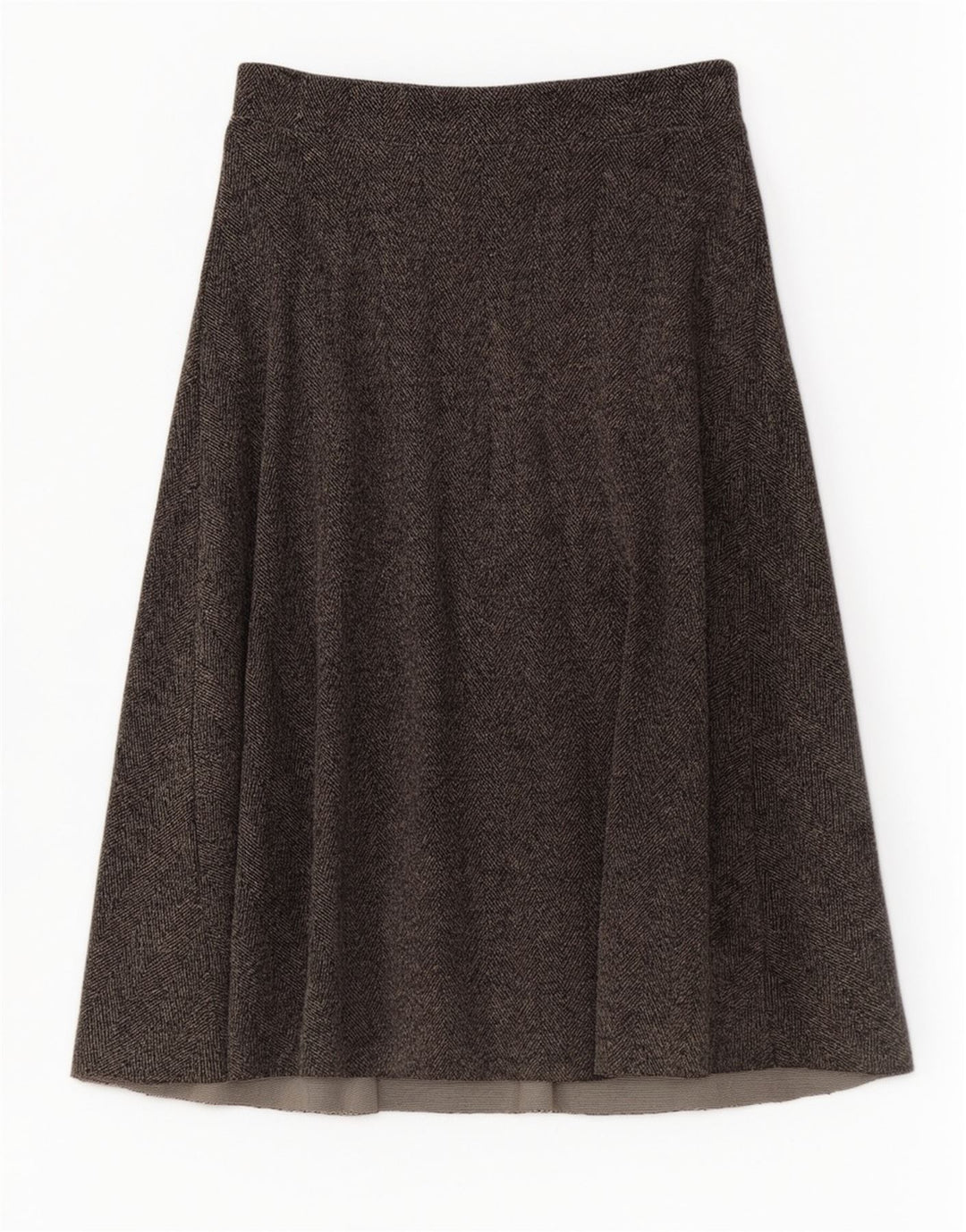 Fusta Midi A-Line pentru femei Zara, mare W32, gri Herringbone
