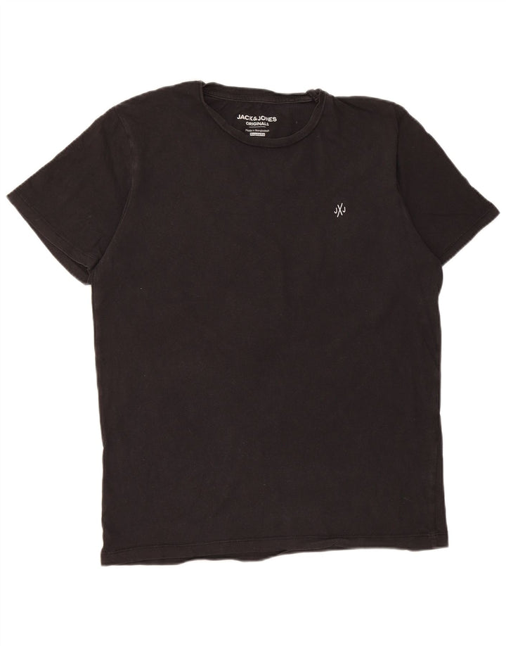 Tricou Jack & Jones pentru bărbați cu croiala normală Top mic, negru, bumbac