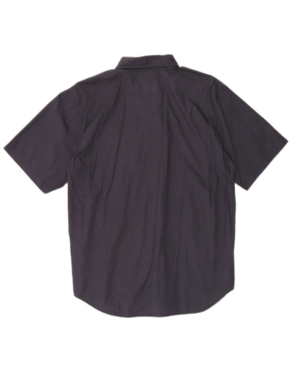 Cămașă cu mânecă scurtă pentru bărbați Wrangler 2XL, bumbac bleumarin