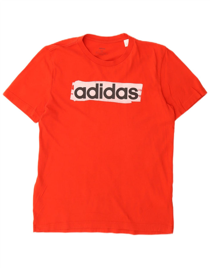 Tricou grafic ADIDAS pentru bărbați Top din bumbac roșu mediu