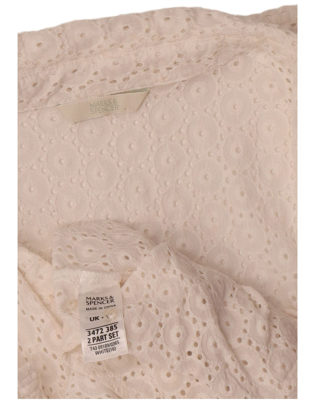 Bluză cu cămașă transparentă pentru femei Marks & Spencer UK 16 Large White