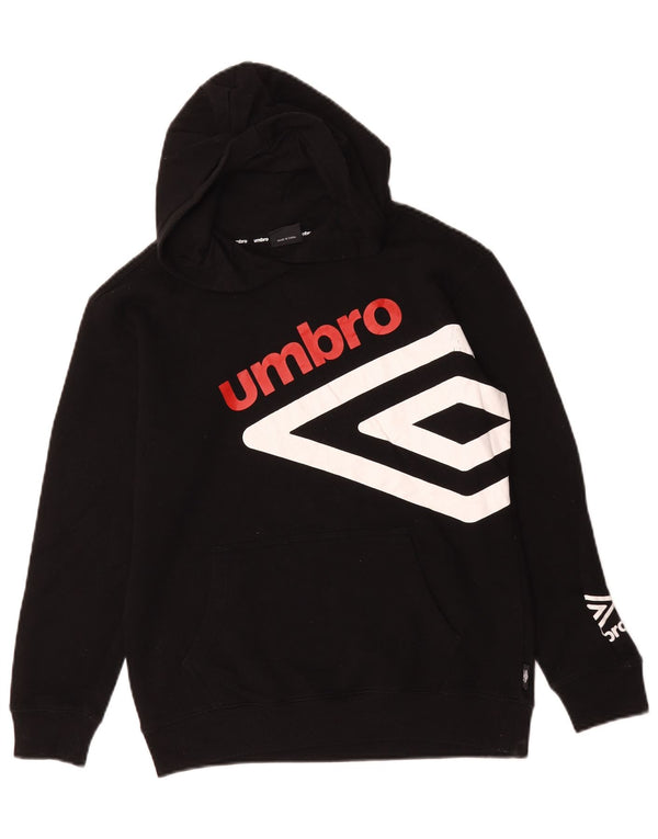 Pulover Umbro pentru femei cu capota cu grafică UK 12, mediu negru, bumbac color bloc