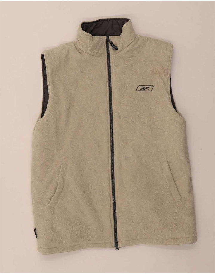 Gilet Reebok pentru femei Reversibil Padded UK 14 Large Gri