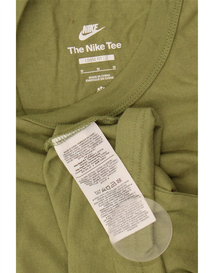 Tricou Nike pentru bărbați, cu o formă lejeră Top, bumbac mediu kaki