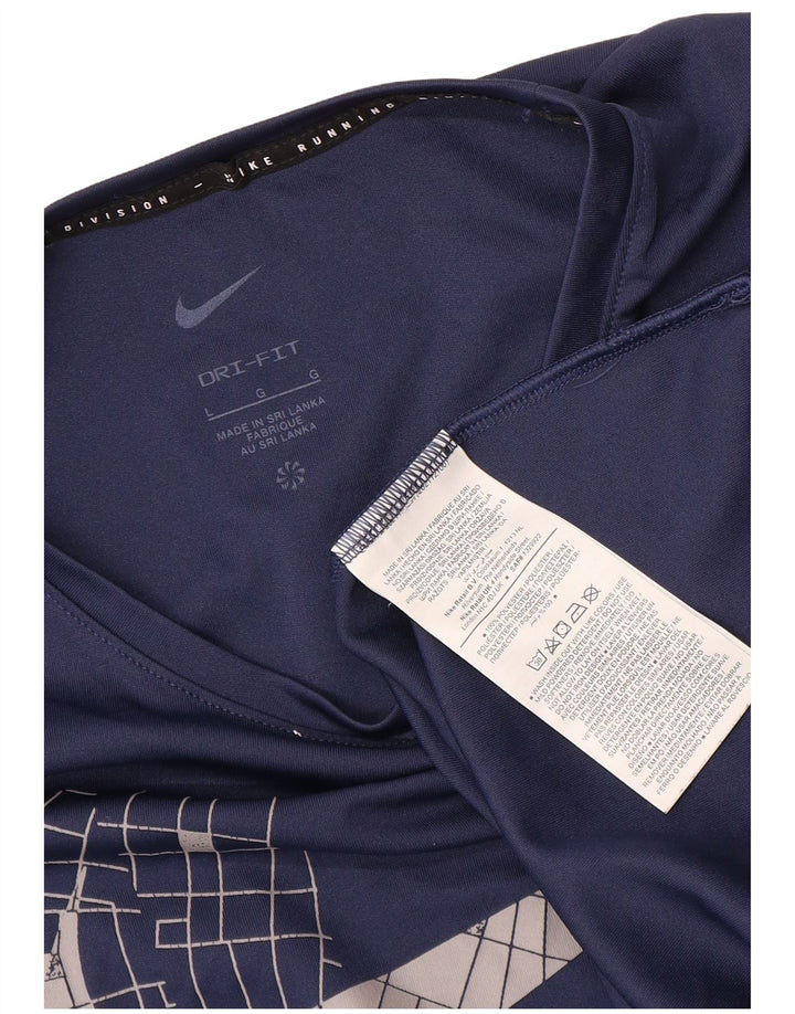 Tricou grafic Nike pentru bărbați Top mare din poliester bleumarin