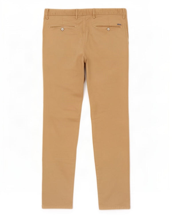 Massimo Dutti Mens Slim Fit Chino Trousers EU 44 Large W34 L32 Beige