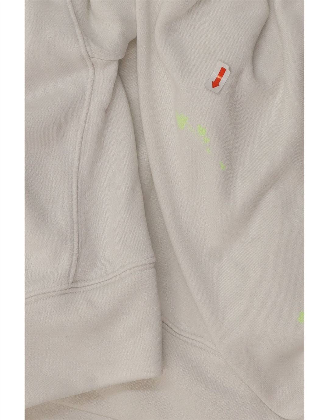 ADIDAS Pulover oversize Crop Hoodie pentru femei UK 10 Bumbac alb mic