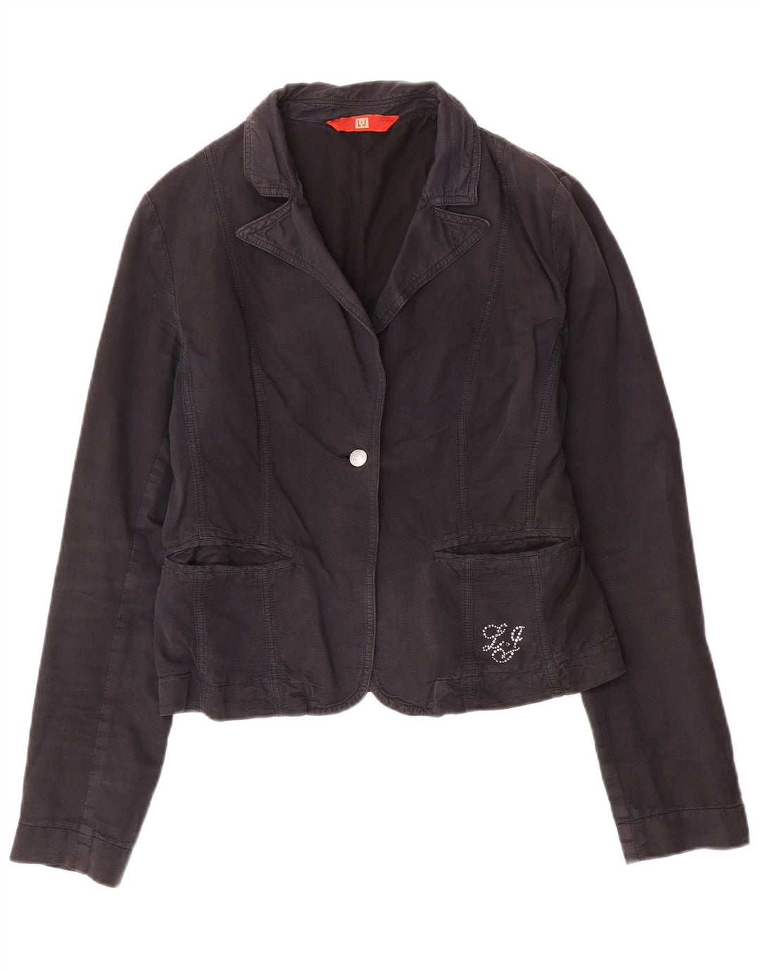Jachetă Blazer Femei Liu Jo 1 Buton IT 46 Mare Bumbac Bleumarin