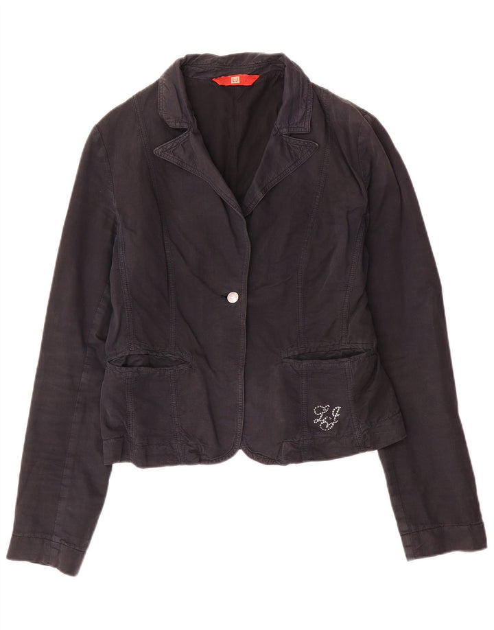 Jachetă Blazer Femei Liu Jo 1 Buton IT 46 Mare Bumbac Bleumarin
