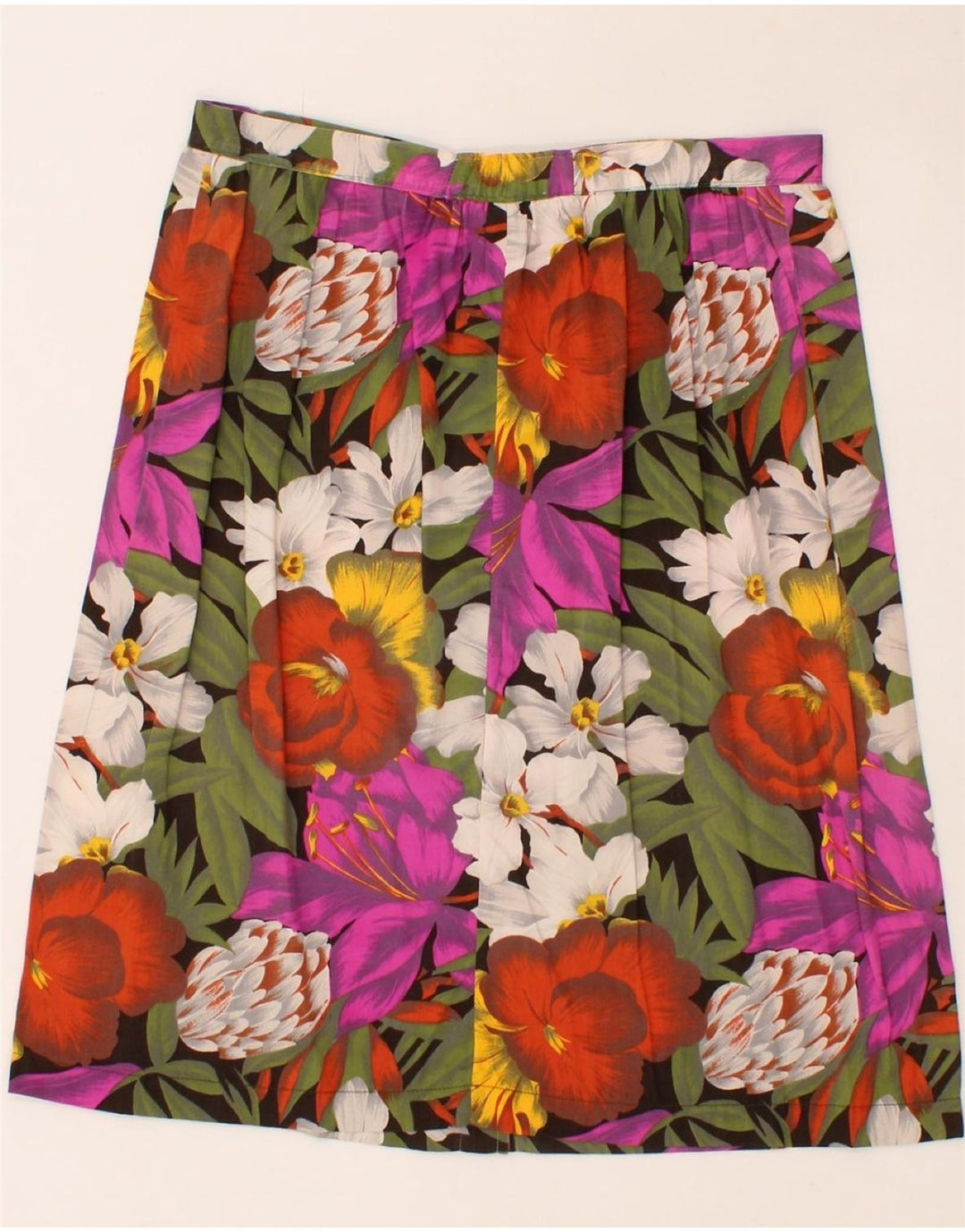 VINTAGE Womens Midi Skirt W32 Large Multicoloured Floral Vintage Vintage and Second-Hand Vintage from Messina Hembry 