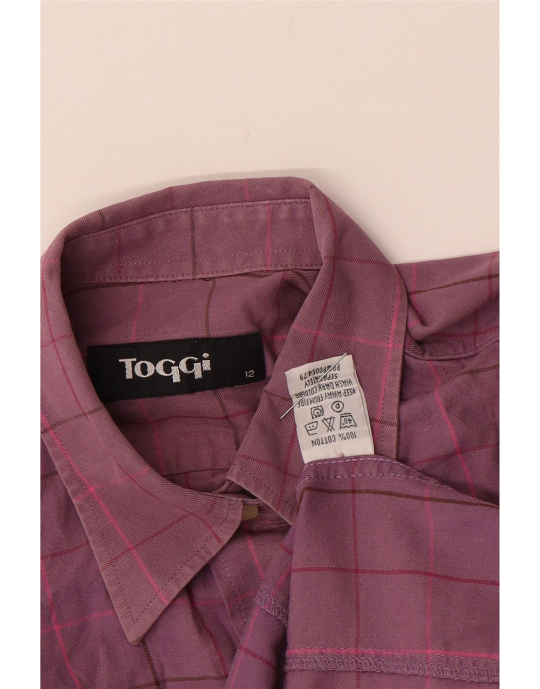 Cămașă Toggi pentru femei UK 12 Medium Purple Check Bumbac