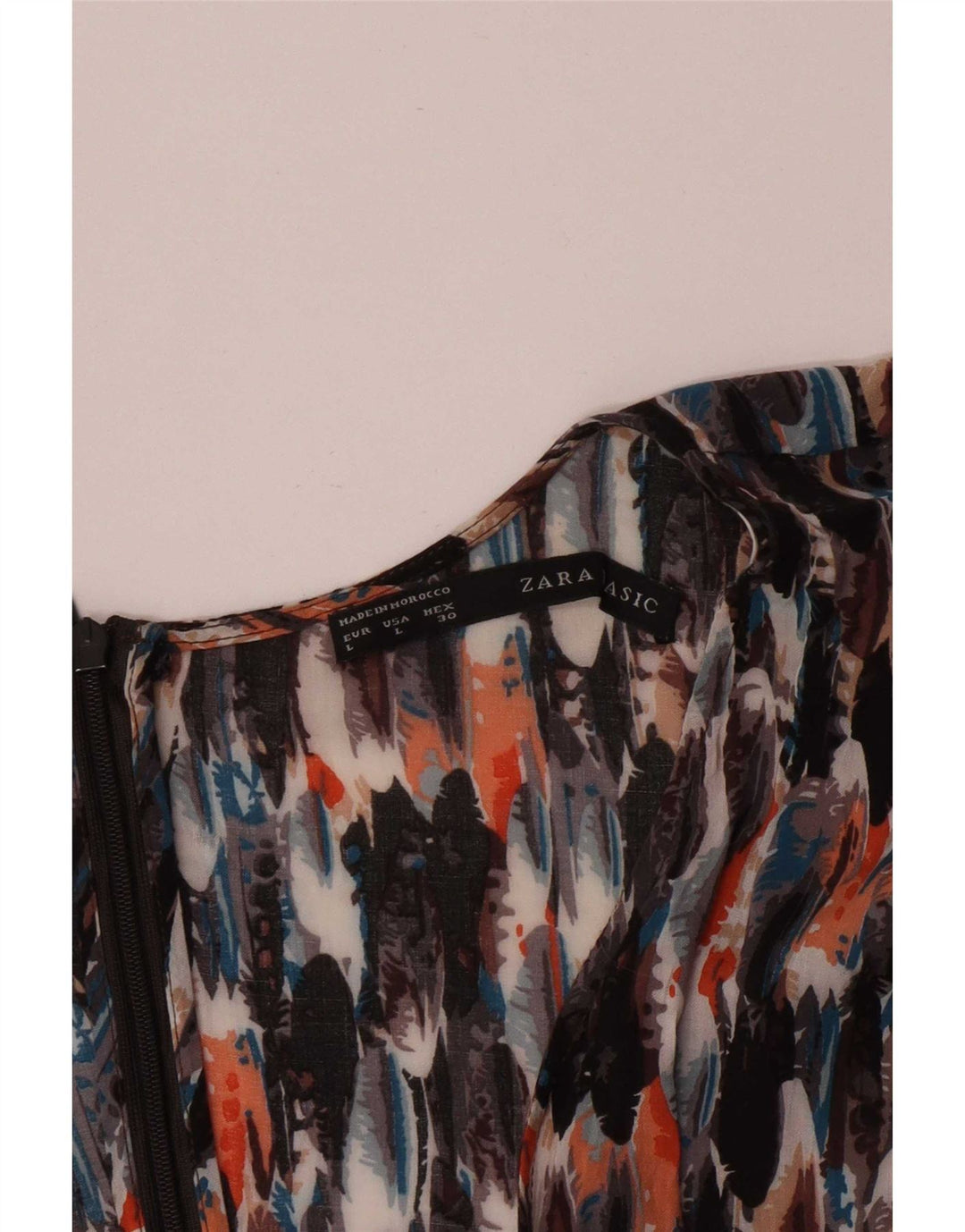 Top cu tunică cu mâneci 3/4 pentru femei Zara UK 14 mare, multicolor