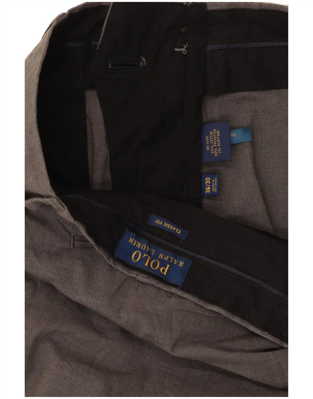 Pantaloni chino drepți POLO RALPH LAUREN pentru bărbați, L36 L30, gri