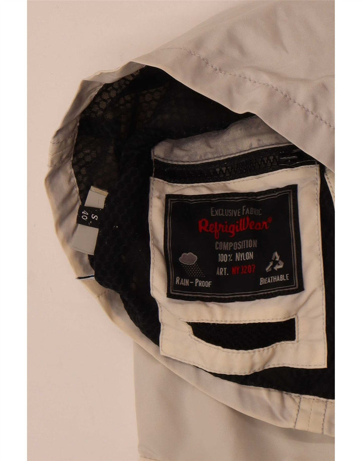 Jachetă de ploaie pentru femei Refrigiwear UK 10, nailon, alb, mic