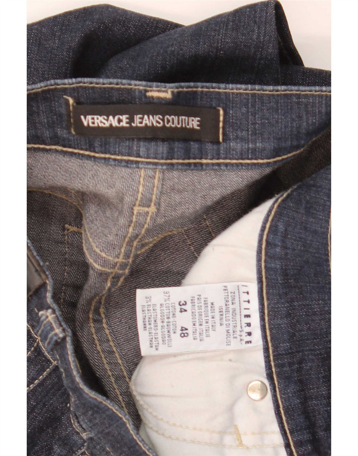 Blugi Versace pentru bărbați Ittierre drepte W34 L30 bumbac bleumarin