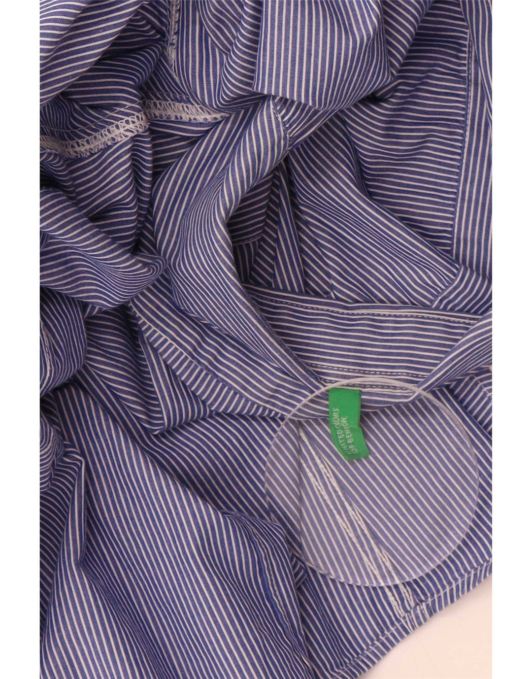 Cămașă Benetton pentru bărbați Medium Blue Pinstripe
