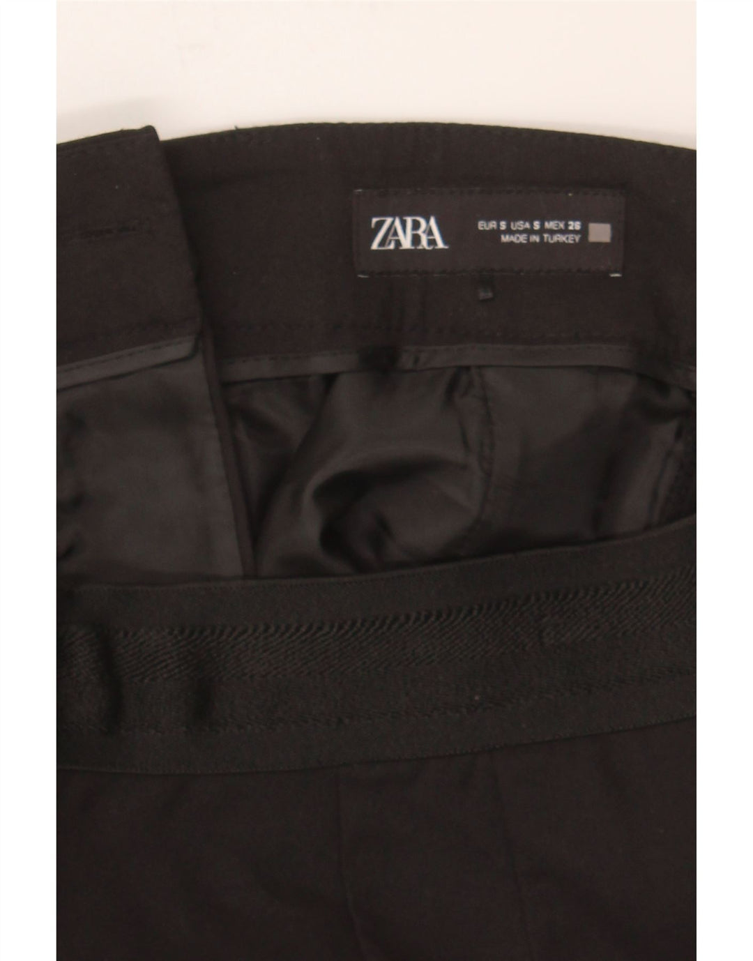 ZARA Womens Slim Chino Trousers Small Black Cotton Vintage Zara and Second-Hand Zara from Messina Hembry 