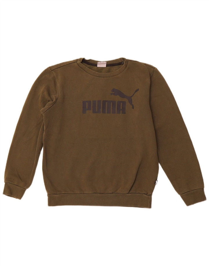 Pulover grafic pentru bărbați PUMA XS bumbac kaki