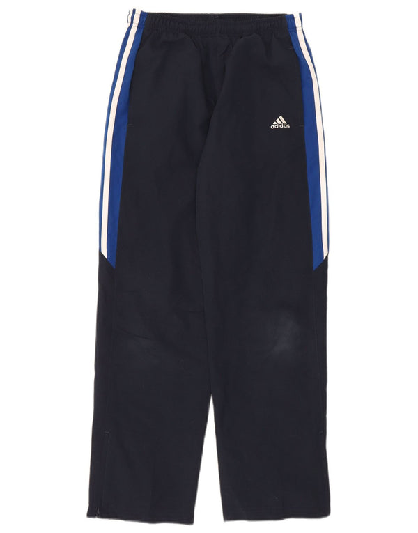 Pantaloni de trening Adidas pentru băieți 11-12 ani, albastru bleumarin, poliester color bloc