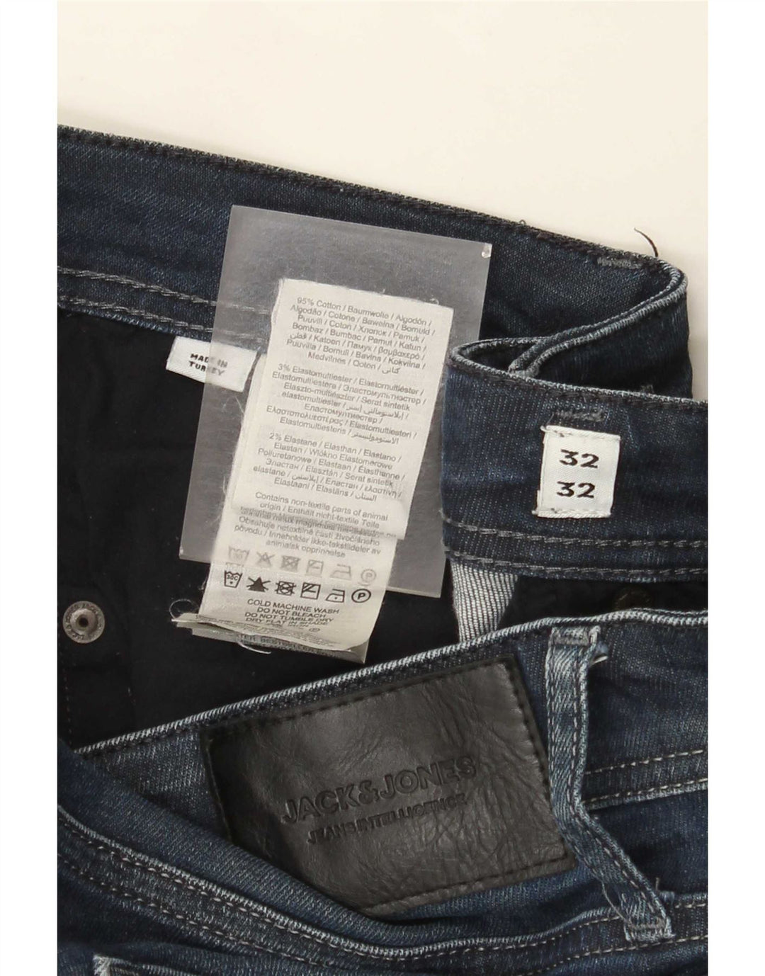 Blugi drepți pentru bărbați Jack & Jones W32 L32 Bumbac albastru
