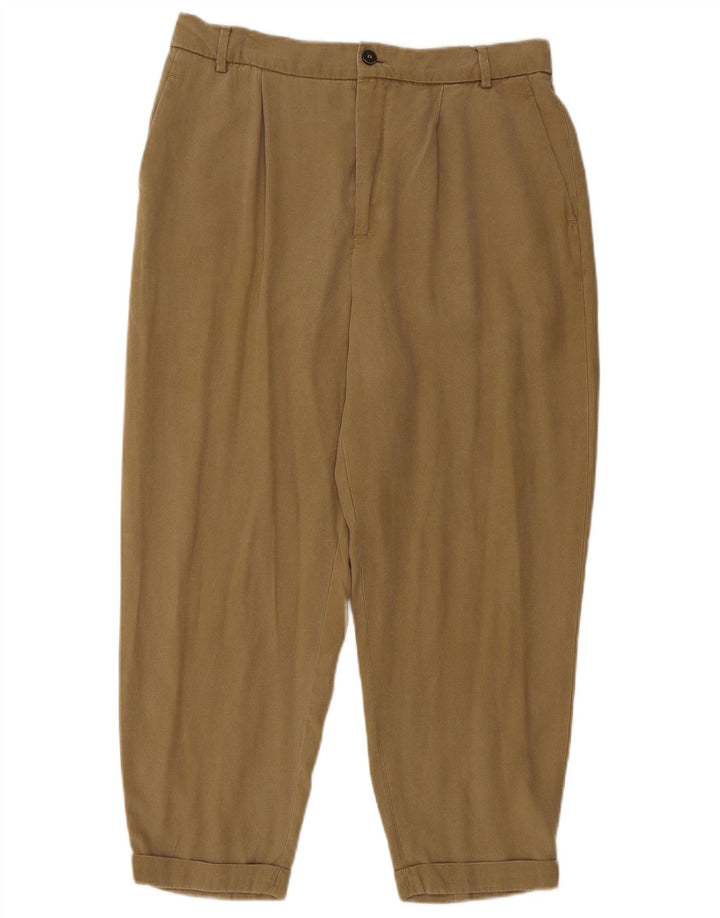 Pantaloni tăiați pentru femei Zara Medium L28 L23 Maro